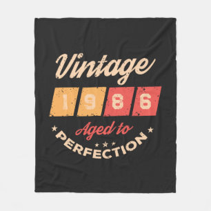Personalisierte vierzig Vintage 40. Geburtstagsfei Fleecedecke