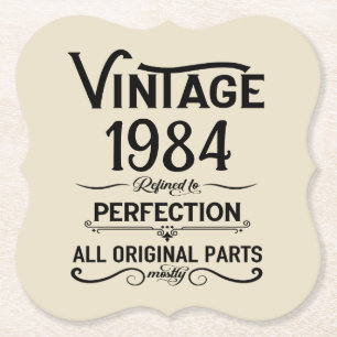 Personalisierte vierzig Vintage 40. Geburtstagsfei Untersetzer