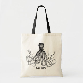 Personalisierte viktorianische Krake, Steampunk Tragetasche