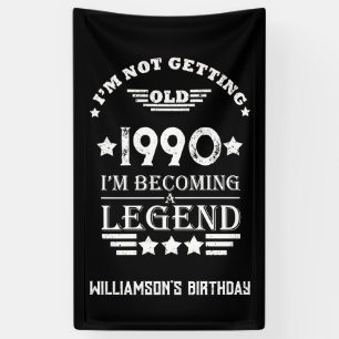 Personalisierte Vintage 35. Geburtstagsgeschenke Banner