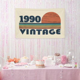 Personalisierte Vintage 35. Geburtstagsparty Banner