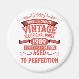 Personalisierte Vintage 35. Geburtstagsparty Magnet