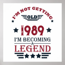 Personalisierte Vintage 35. Geburtstagsparty Poster