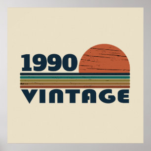 Personalisierte Vintage 35. Geburtstagsparty Poster