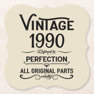 Personalisierte Vintage 35. Geburtstagsparty Untersetzer