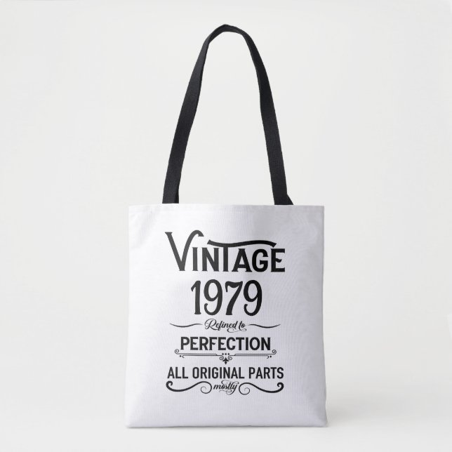 Personalisierte Vintage 45. Geburtstagsgeschenke s Tasche (Vorderseite)