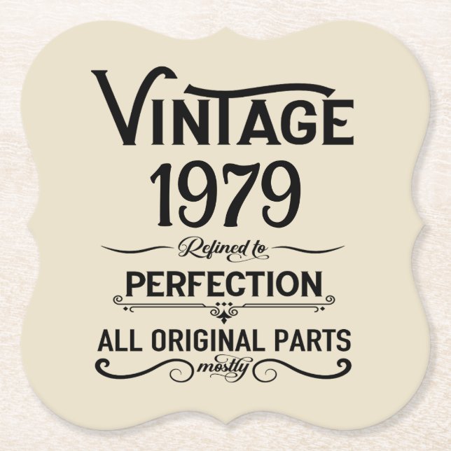 Personalisierte Vintage 45. Geburtstagsgeschenke s Untersetzer (Vorderseite)