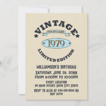 Personalisierte Vintage 45. Geburtstagsparty