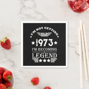 Personalisierte Vintage 50. Geburtstagsgeschenke Serviette