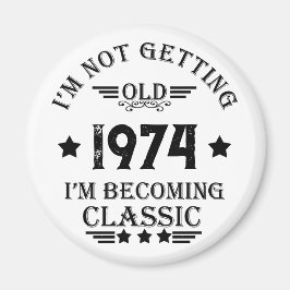 Personalisierte Vintage 50. Geburtstagsparty Magnet