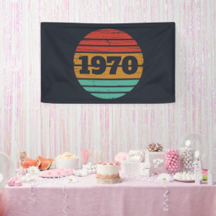 Personalisierte vintage 55. Geburtstagsfeier Banner