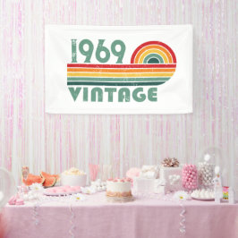 Personalisierte Vintage 55. Geburtstagsgeschenke Banner