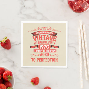 Personalisierte Vintage 55. Geburtstagsgeschenke r Serviette