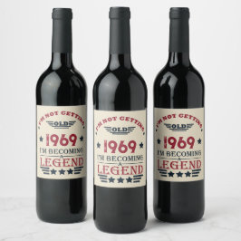 Personalisierte Vintage 55. Geburtstagsgeschenke Weinetikett