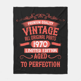 Personalisierte Vintage 55. Geburtstagsparty Fleecedecke