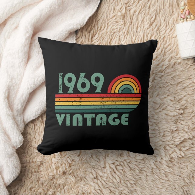 Personalisierte Vintage 55. Geburtstagsparty Kissen (Decke)