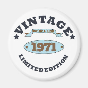 Personalisierte Vintage 55. Geburtstagsparty Magnet