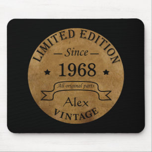 Personalisierte Vintage 55. Geburtstagsparty Mousepad