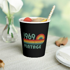 Personalisierte Vintage 55. Geburtstagsparty Pappbecher