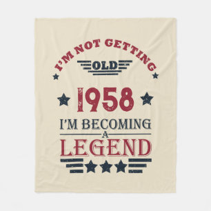 Personalisierte Vintage 65. Geburtstagsgeschenke Fleecedecke