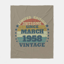Personalisierte Vintage 65. Geburtstagsgeschenke Fleecedecke