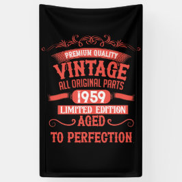 Personalisierte Vintage 65. Geburtstagsparty Banner