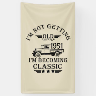 Personalisierte Vintage 65. Geburtstagsparty Banner