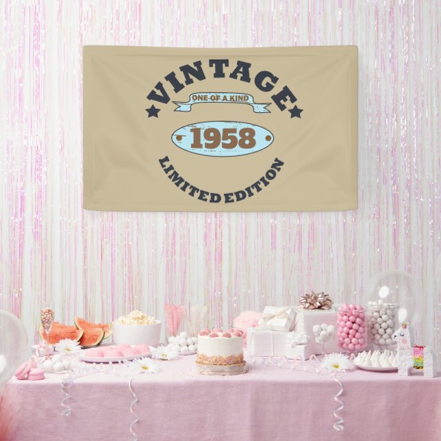 Personalisierte Vintage 65. Geburtstagsparty Banner (Party)