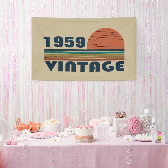 Personalisierte Vintage 65. Geburtstagsparty Banner (Party)