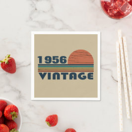 Personalisierte Vintage 65. Geburtstagsparty Serviette