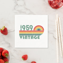 Personalisierte Vintage 65. Geburtstagsparty Serviette
