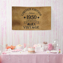 Personalisierte Vintage 75. Geburtstagsparty