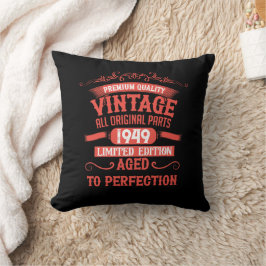 Personalisierte Vintage 75. Geburtstagsparty Kissen