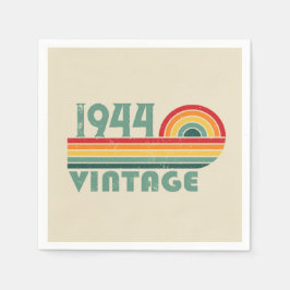 Personalisierte Vintage 80. Geburtstagsfeier Serviette