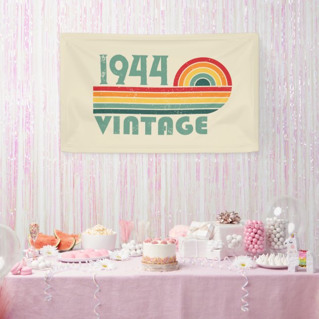 Personalisierte Vintage 80. Geburtstagsgeschenke Banner (Party)