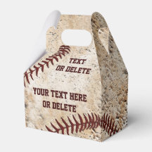 Personalisierte Vintage Baseball-Gastgeschenk-Box