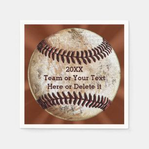 Personalisierte Vintage-Baseball-Servietten IHR TE Serviette