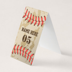Personalisierte Vintage Baseballnummer Retro