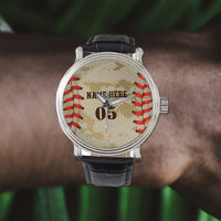 Personalisierte Vintage Baseballnummer Retro