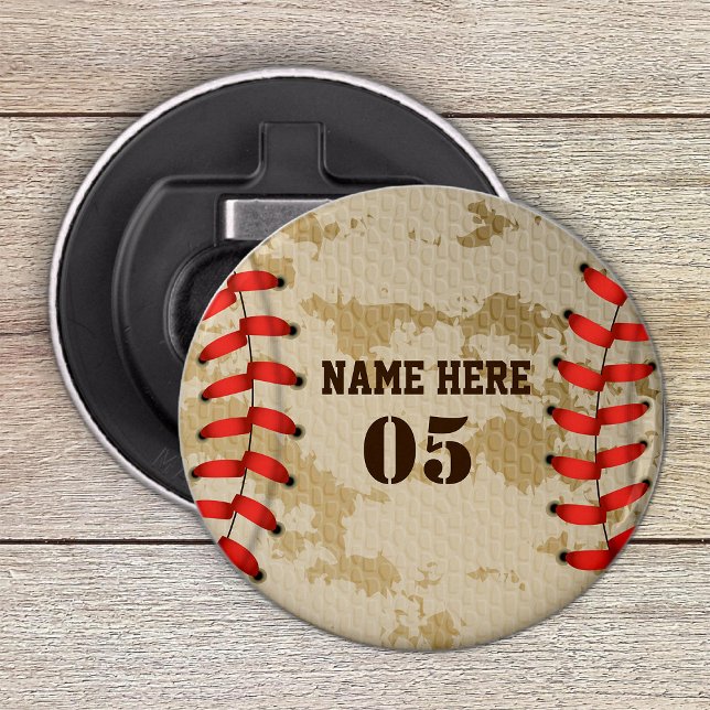 Personalisierte Vintage Baseballnummer Retro Flaschenöffner (Von Creator hochgeladen)