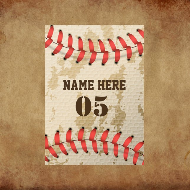 Personalisierte Vintage Baseballnummer Retro Flyer (Von Creator hochgeladen)