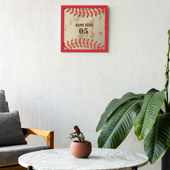 Personalisierte Vintage Baseballnummer Retro Fotodruck (Von Creator hochgeladen)