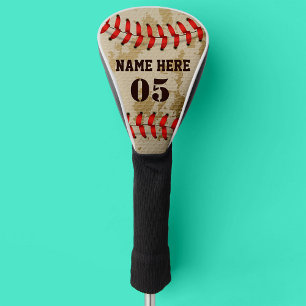 Personalisierte Vintage Baseballnummer Retro Golf Headcover