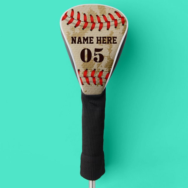 Personalisierte Vintage Baseballnummer Retro Golf Headcover (Von Creator hochgeladen)