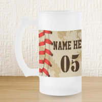 Personalisierte Vintage Baseballnummer Retro