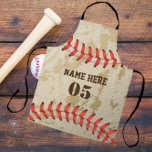 Personalisierte Vintage Baseballnummer Retro Schürze<br><div class="desc">Personalisiertes Vintages Retro-Design mit Baseball-Namen kann gut für Sie sein,  wenn Sie Baseball Liebe. Oder es könnte ein großartiges Geschenk für diejenigen sein,  die Baseball Lieben haben.</div>
