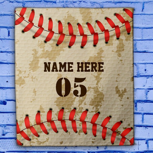 Personalisierte Vintage Baseballnummer Retro Wandteppich (Von Creator hochgeladen)
