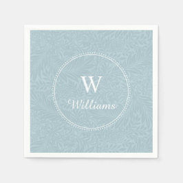 Personalisierte Vintage Blue Larkspur Blume Serviette