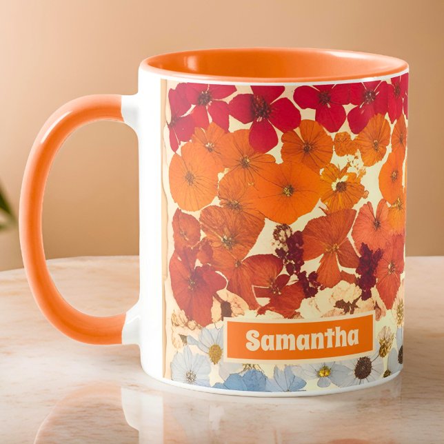 Personalisierte Vintage Blume Ombre Tasse (Von Creator hochgeladen)