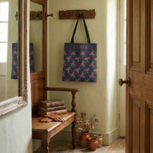 Personalisierte Vintage-Blumenmuster-Tasche Tasche
